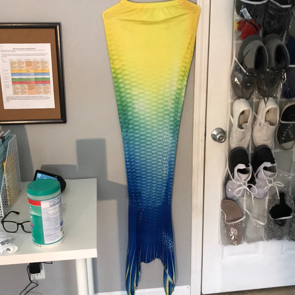 Swimming mermaid tail
